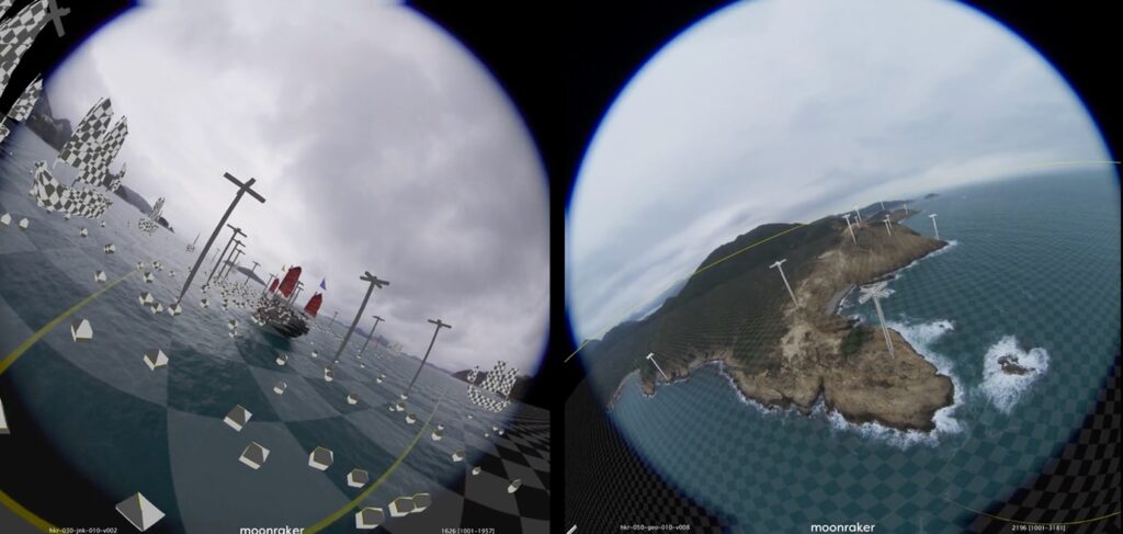 Images showing Moonraker VFX’s  proprietary tracking process to smooth footage and seamlessly integrate CGI elements.